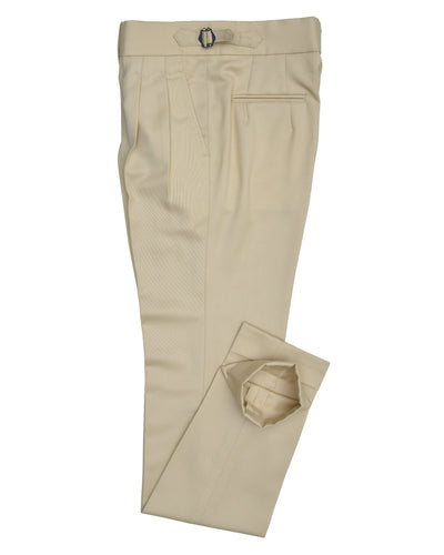 Loro Piana: Beige Wool Twill
