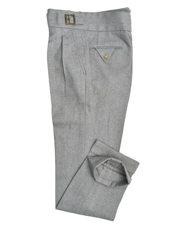 Gurkha Pant in Grey Wool Flannel