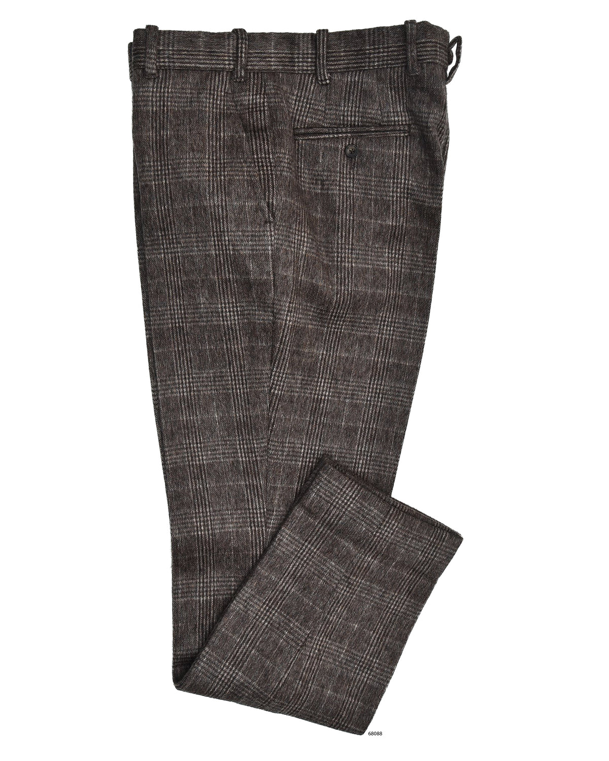 Loro Piana: Brown Glen Checks Cashmere - 1