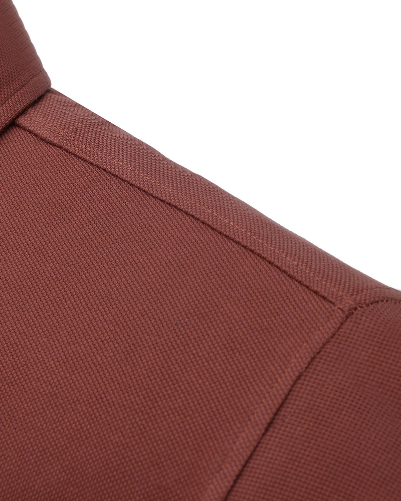 EZS Aria Rust Long Sleeve Polo