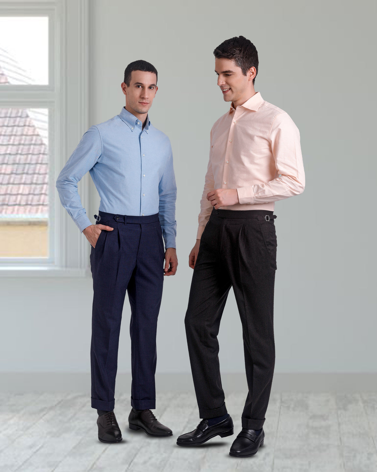 Classic Aqua Blue Oxford Shirt - 8