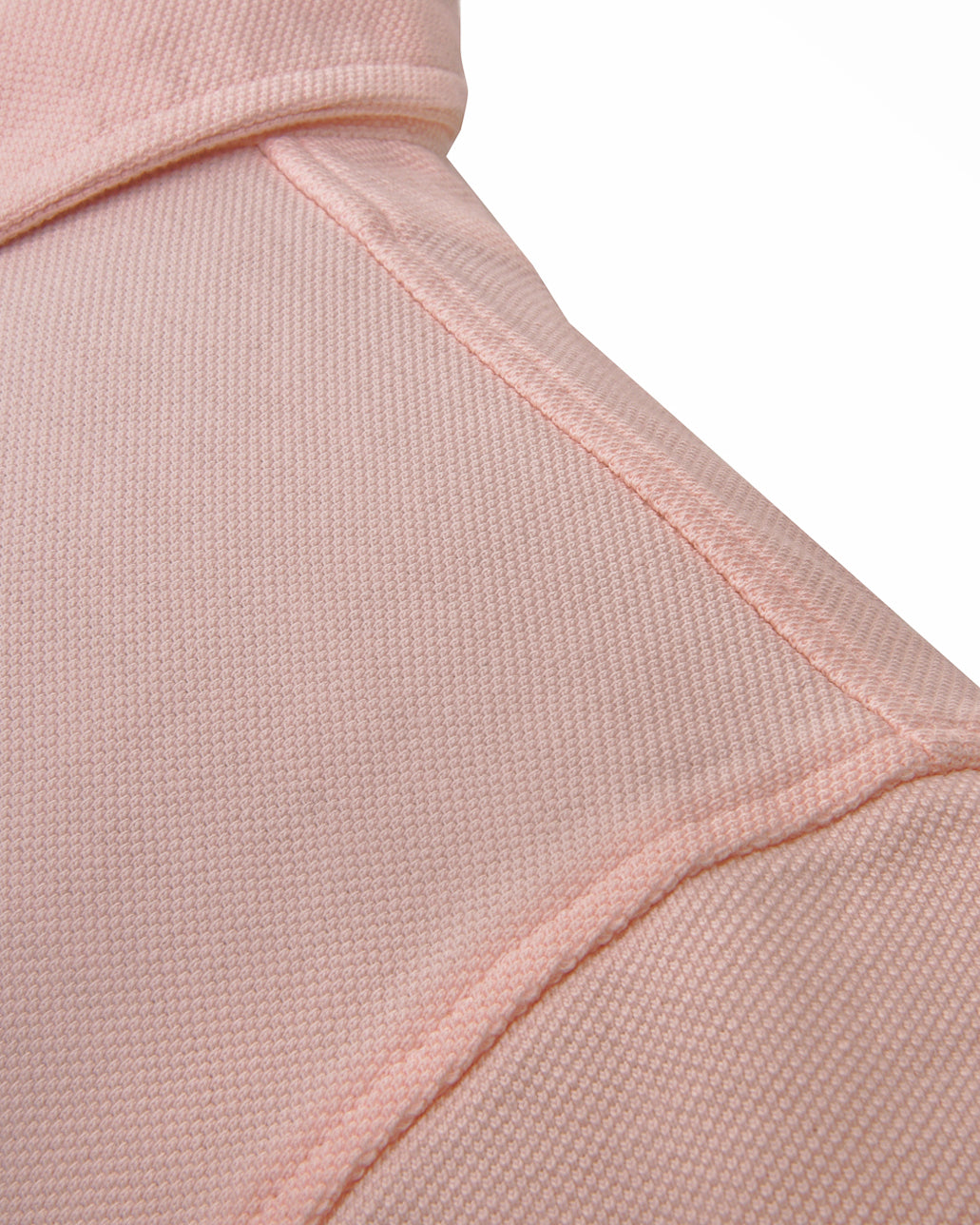 EZS Aria Pink Long Sleeve Polo