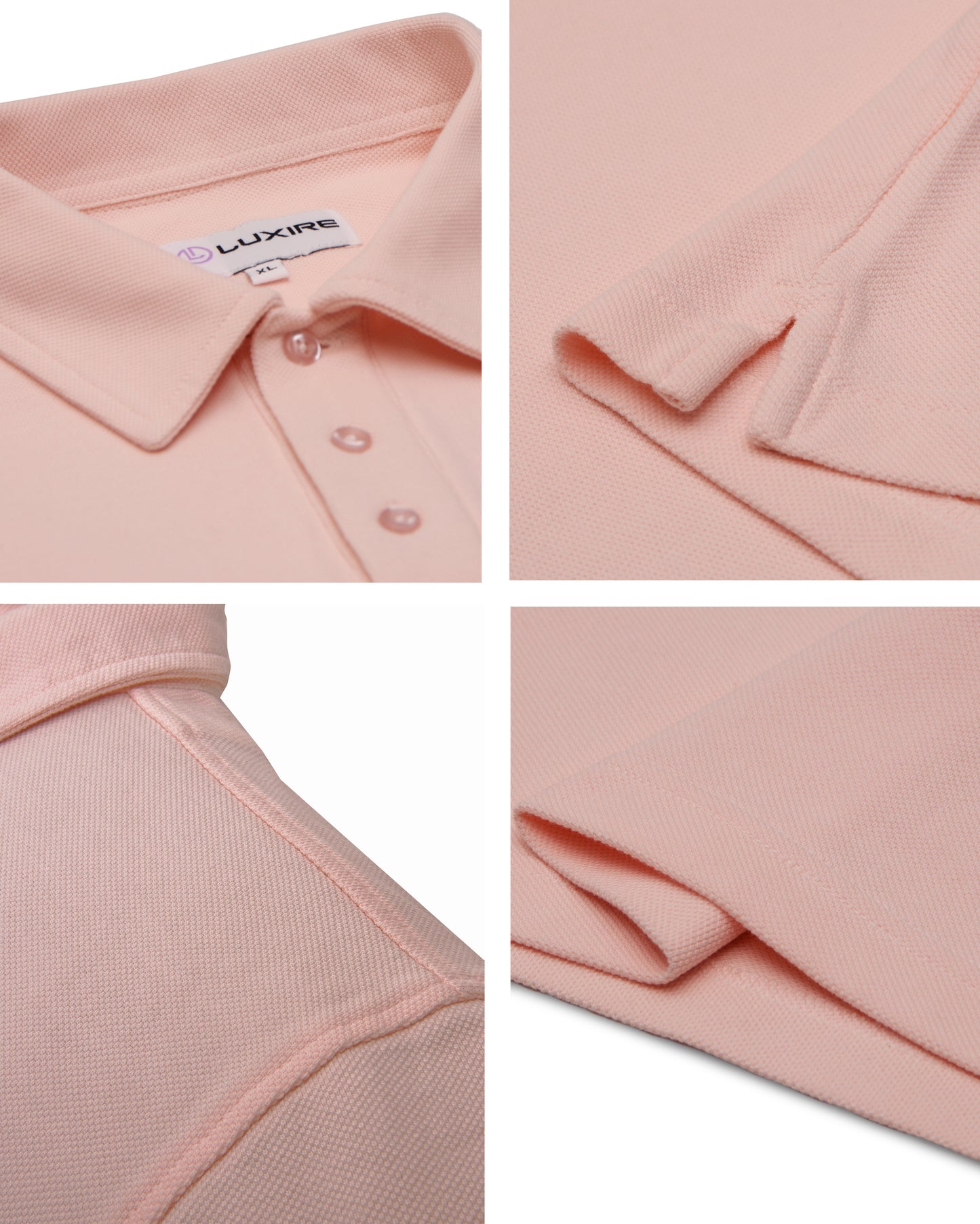 EZS Aria Pink Long Sleeve Polo