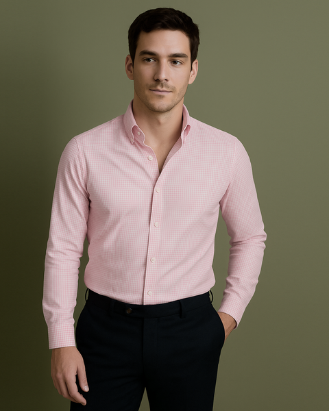 Rose Pink Light Gingham