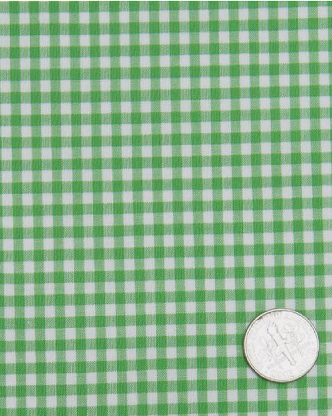 Lincon Green Gingham on White