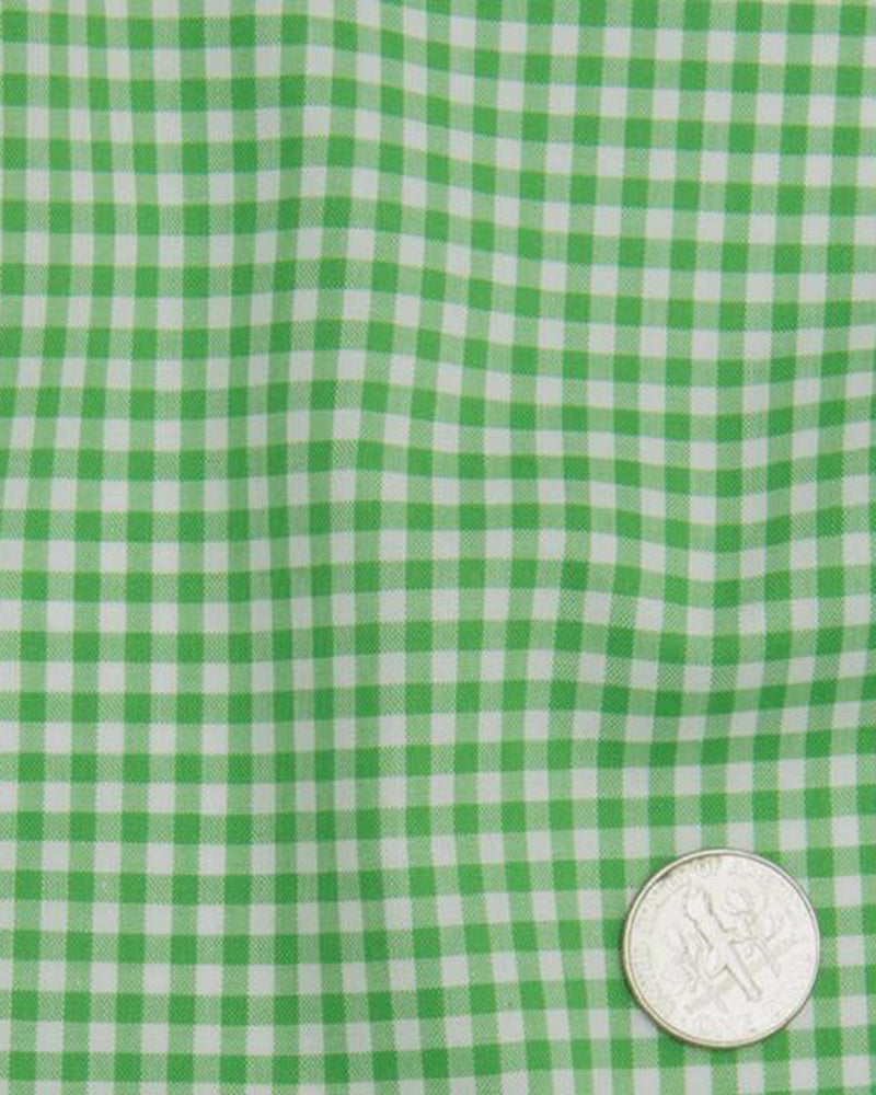 Lincon Green Gingham on White