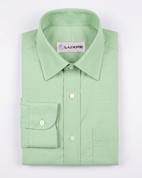 Light Pistachio Green Dress Chambray Shirt