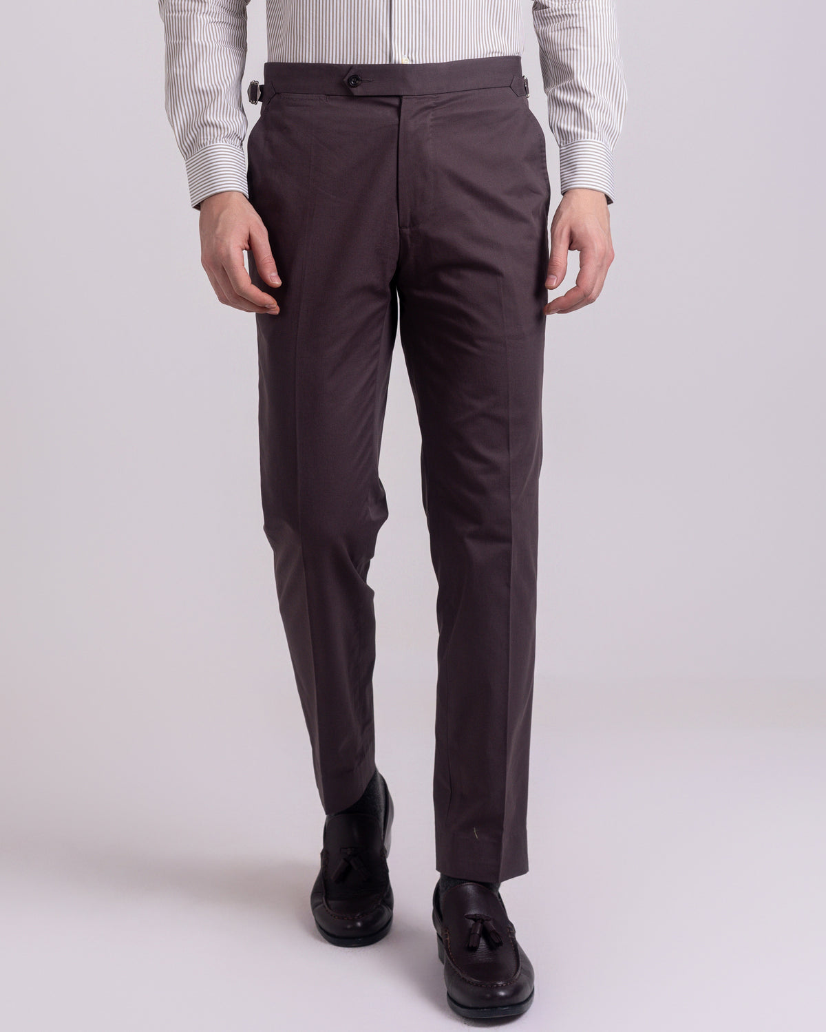Choco Brown Plain Dress Pant - 1