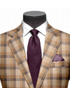 Ethomas Olive Green Beige Mustard Checks Jacket