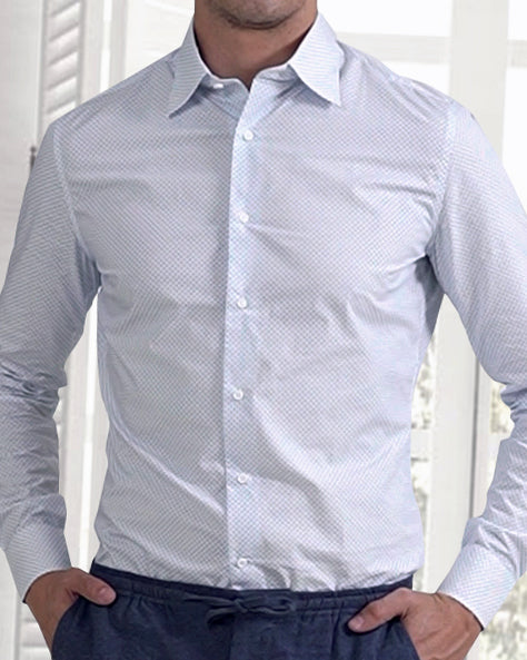 Classic Blue Bloom Print on White - 1