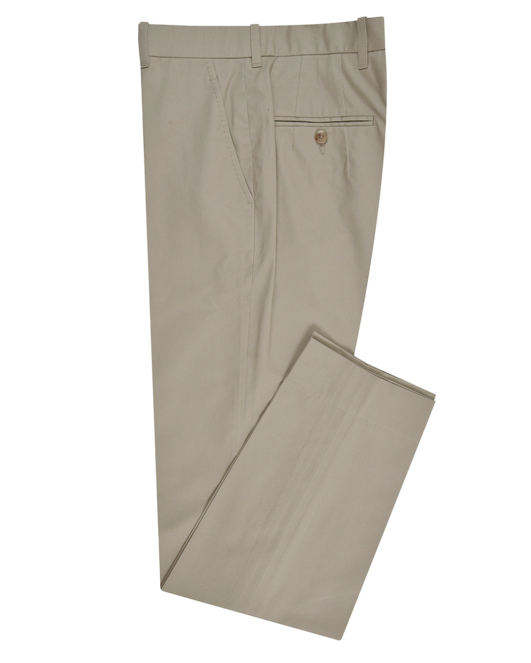 Soft Drab Cotton Dress Pant - 1