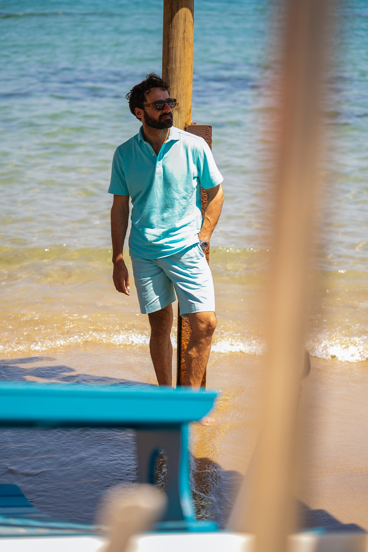 Ice Blue Polo T-Shirt - 10