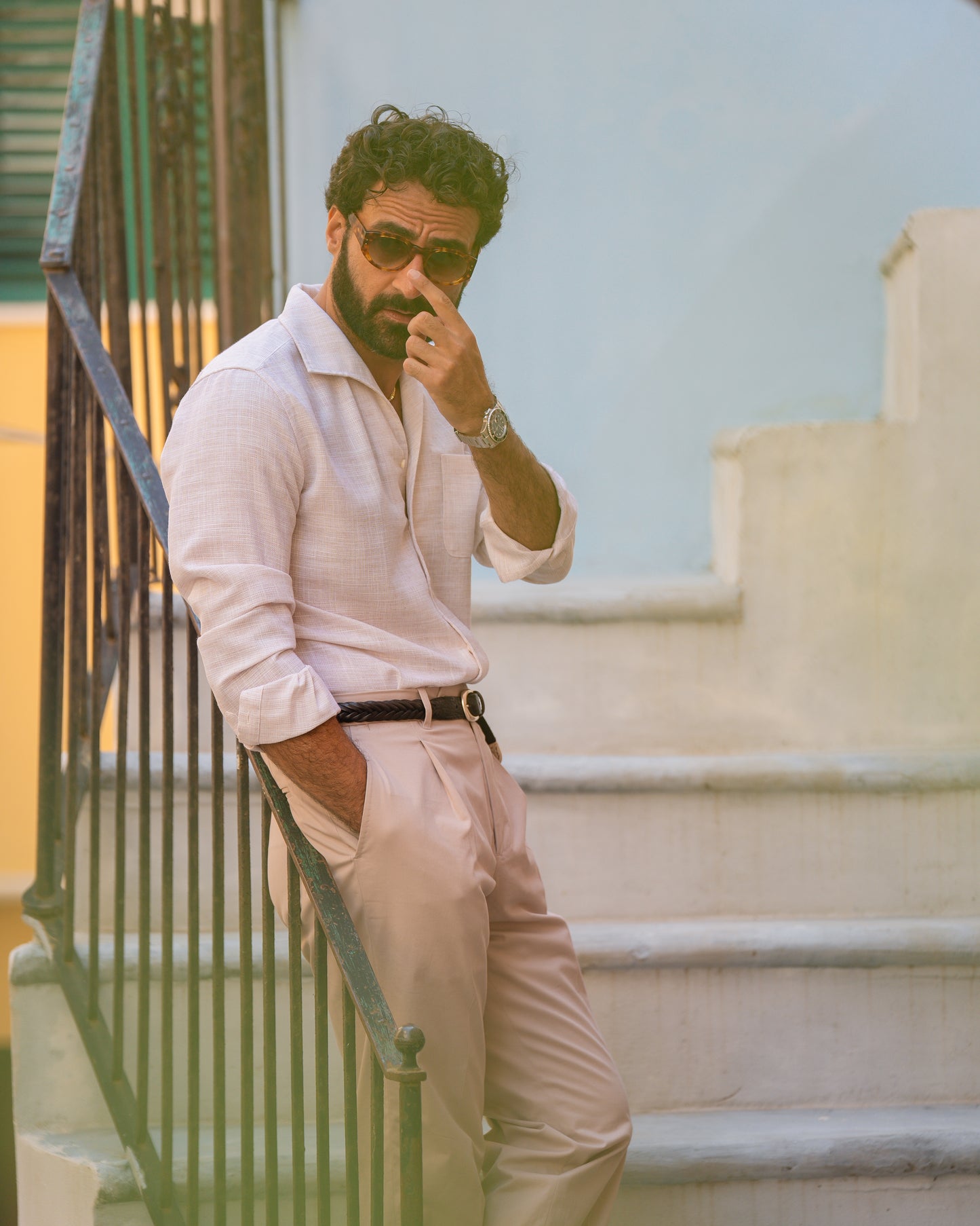 Soft Washed Pastel Pink Shirt with One piece collar and Placket