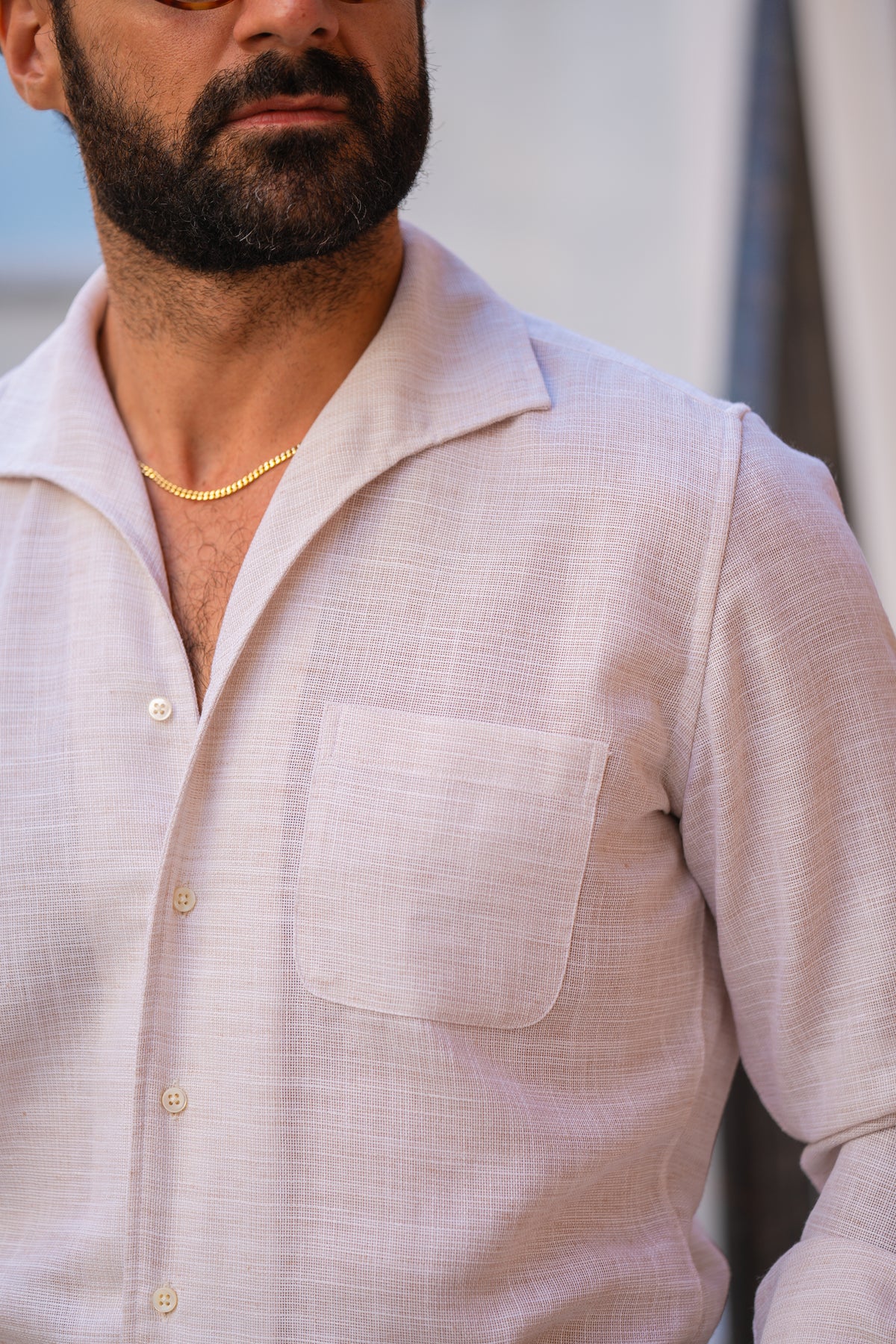 Soft Washed Pastel Pink Shirt with One piece collar and Placket - 11