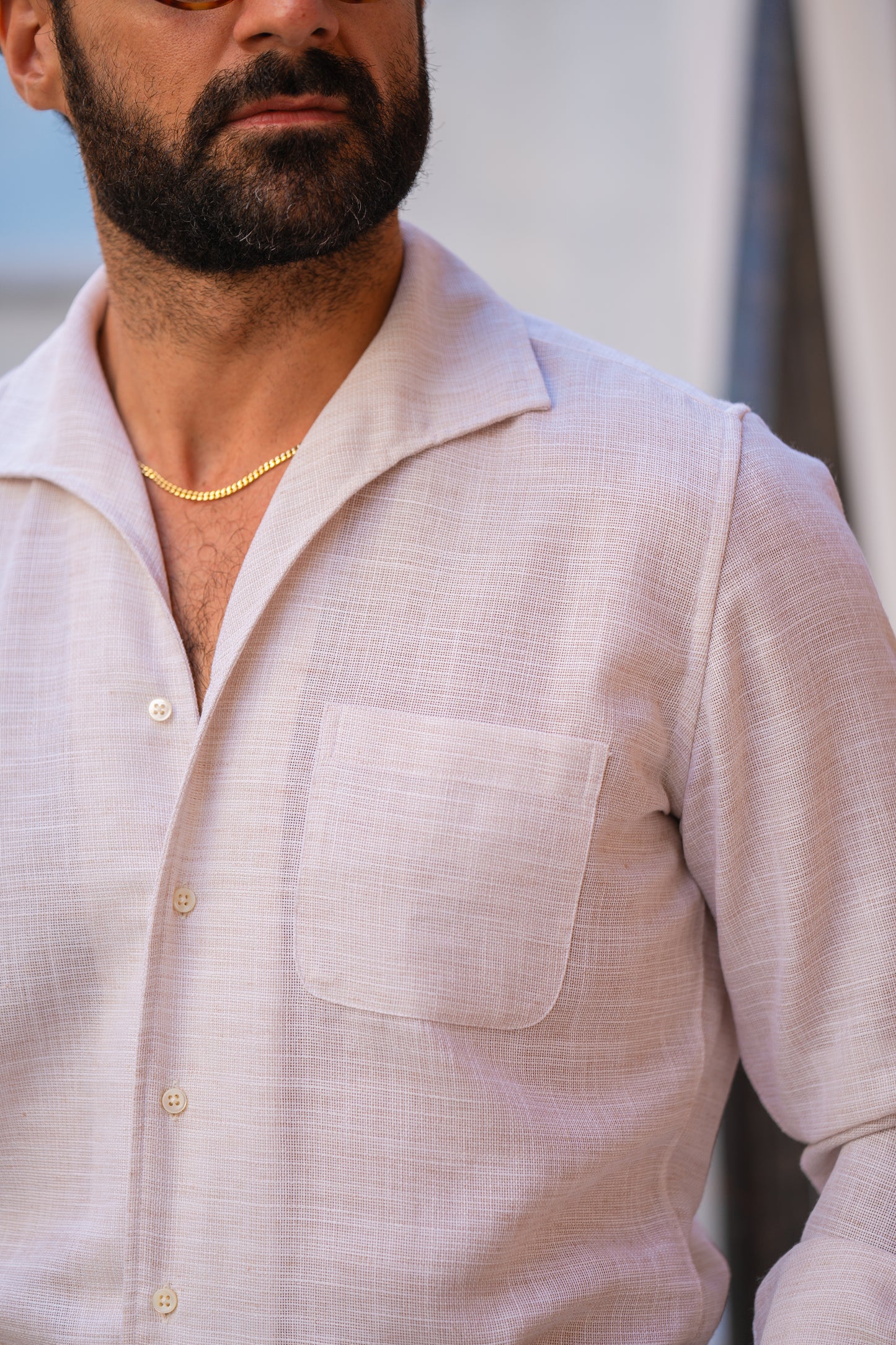 Soft Washed Pastel Pink Shirt with One piece collar and Placket