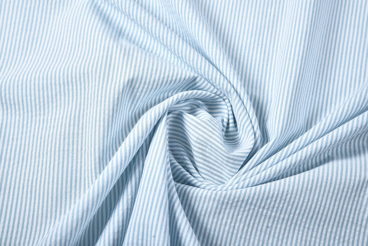 Sky Blue Dress Stripes Seersucker - 2