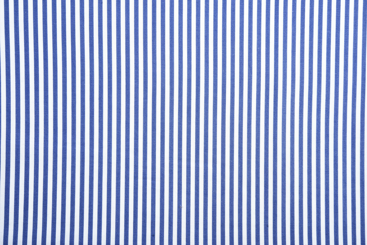 Cornflower Blue White Candy Stripes - 6