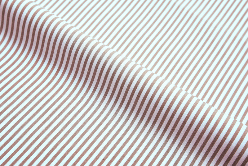 Brown White Candy Stripes Shirt