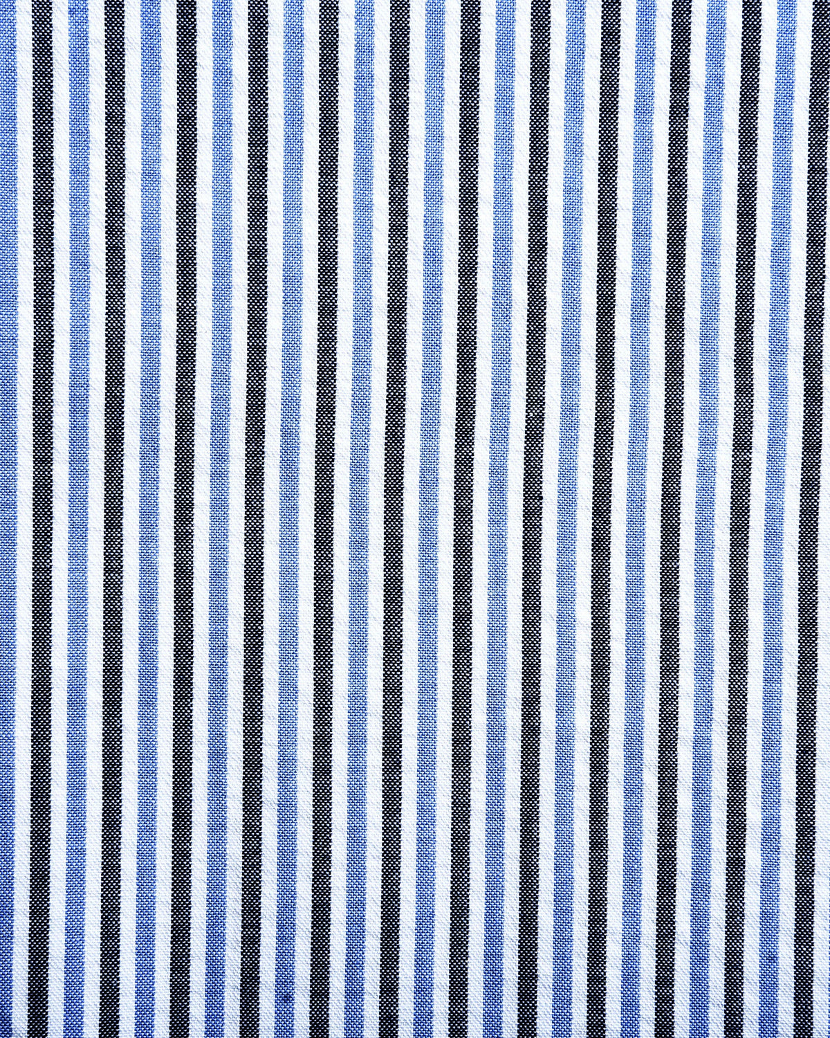Dark Blue With Black Stripes On White Shirt - 4