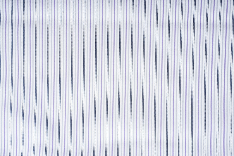Alumo Light Grey And Purple Thin Navy Stripes