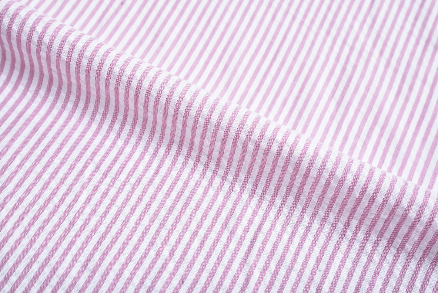 Pink on White Seersucker Candy Stripes