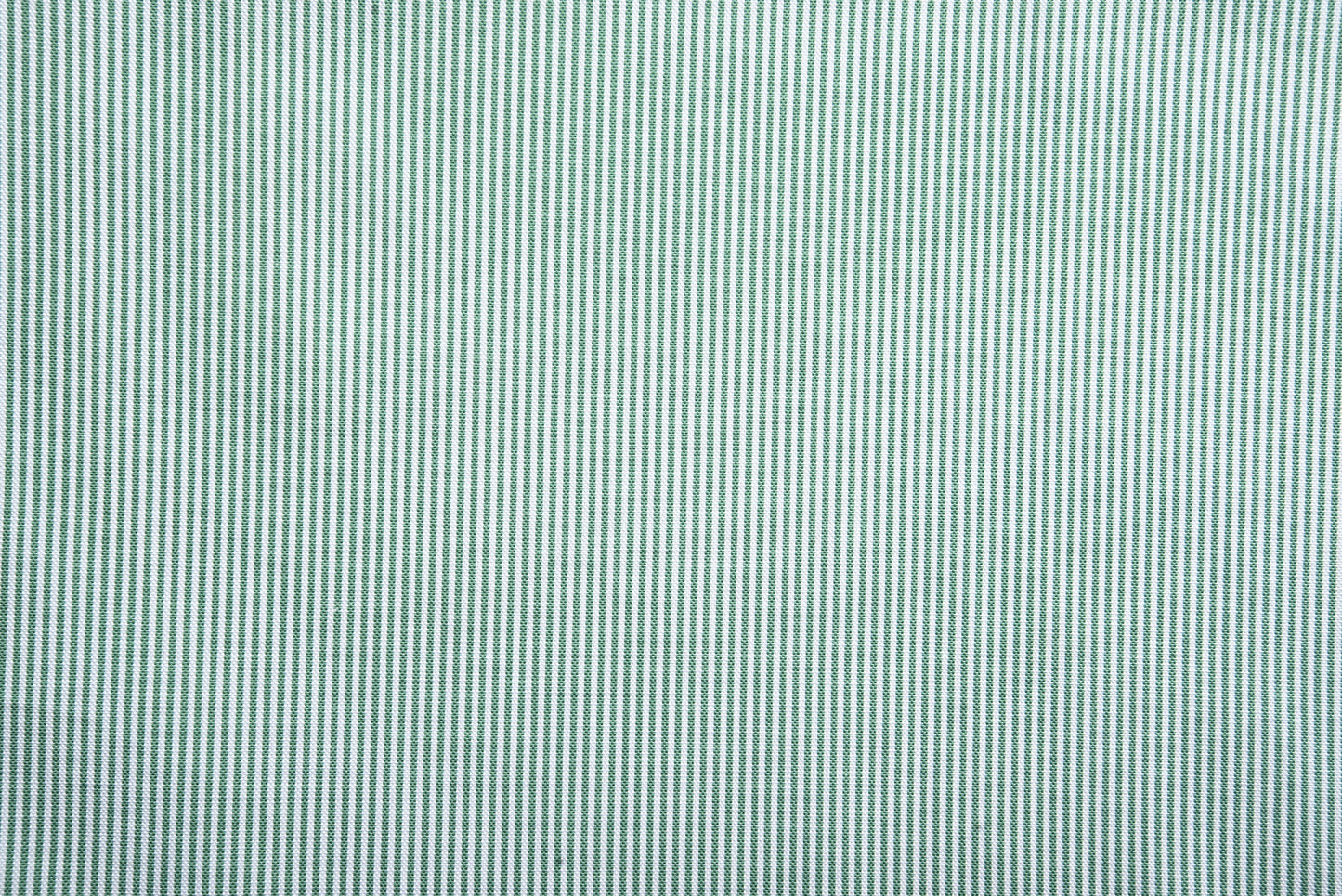Green Pin Stripes On White