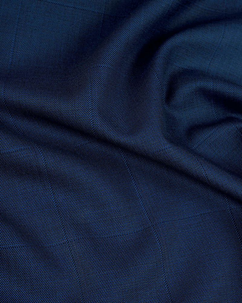 Drago: Super 160s Royal-Blue Prince of Wales Checks