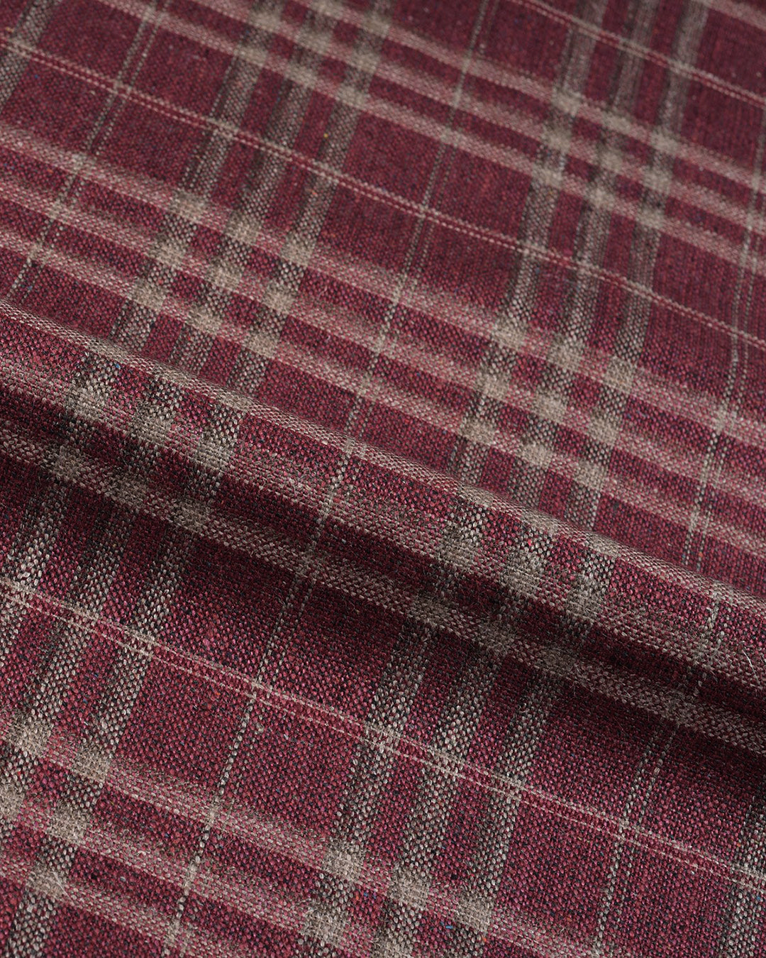 EThomas Maroon Windowpane Checks - 8