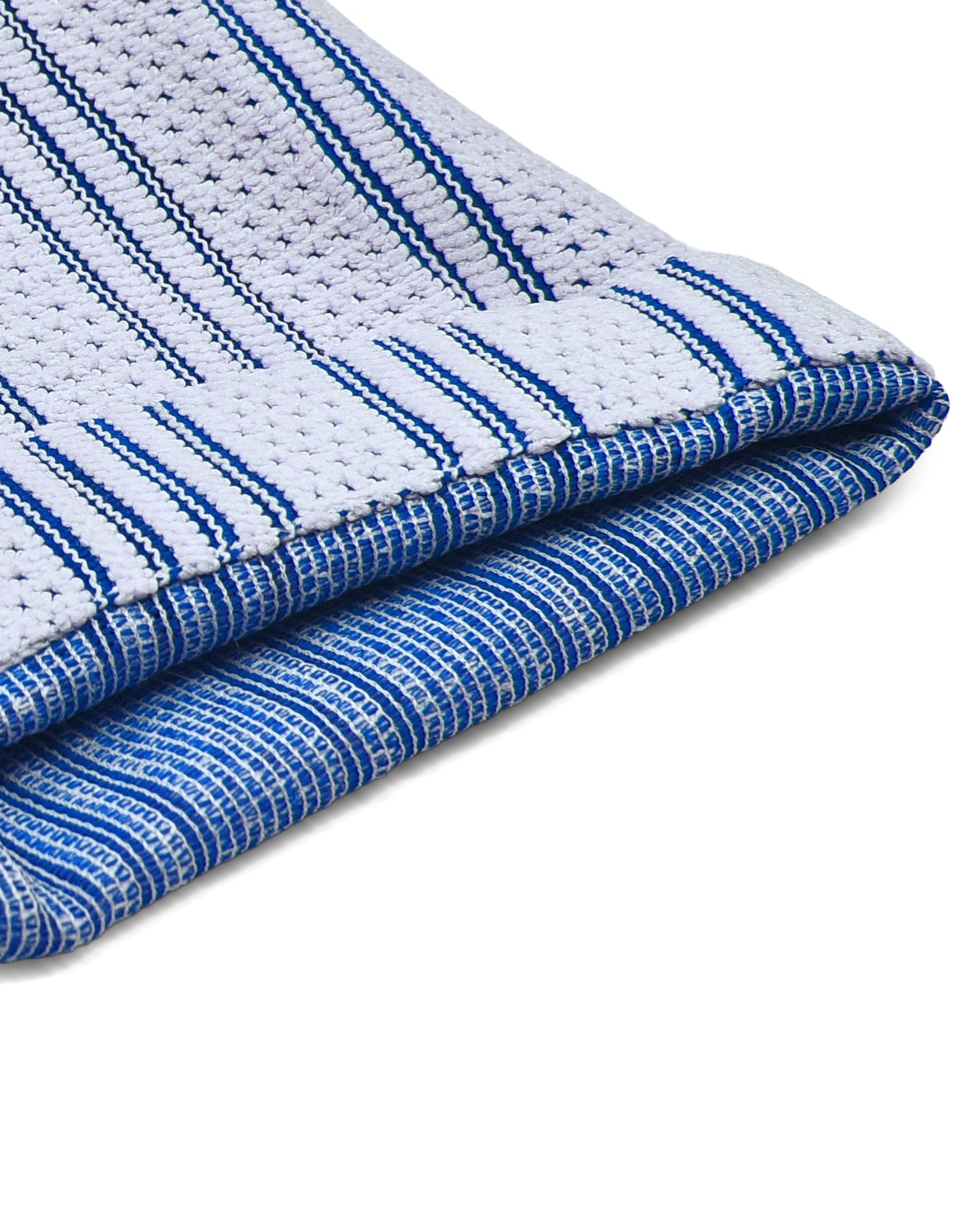 Summer Camp Collar Casual Shirt in White and Blue Stripes