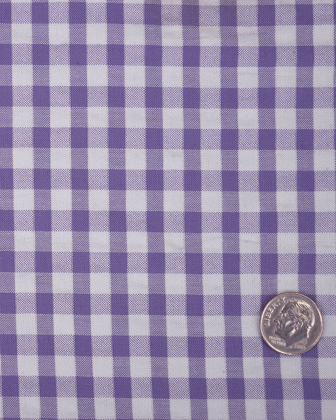 Purple White Gingham Checks Seersucker