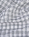 Albini Linen: Grey White Gingham