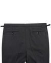 Dugdale Dark Grey Wool Flannel High Waisted Pant
