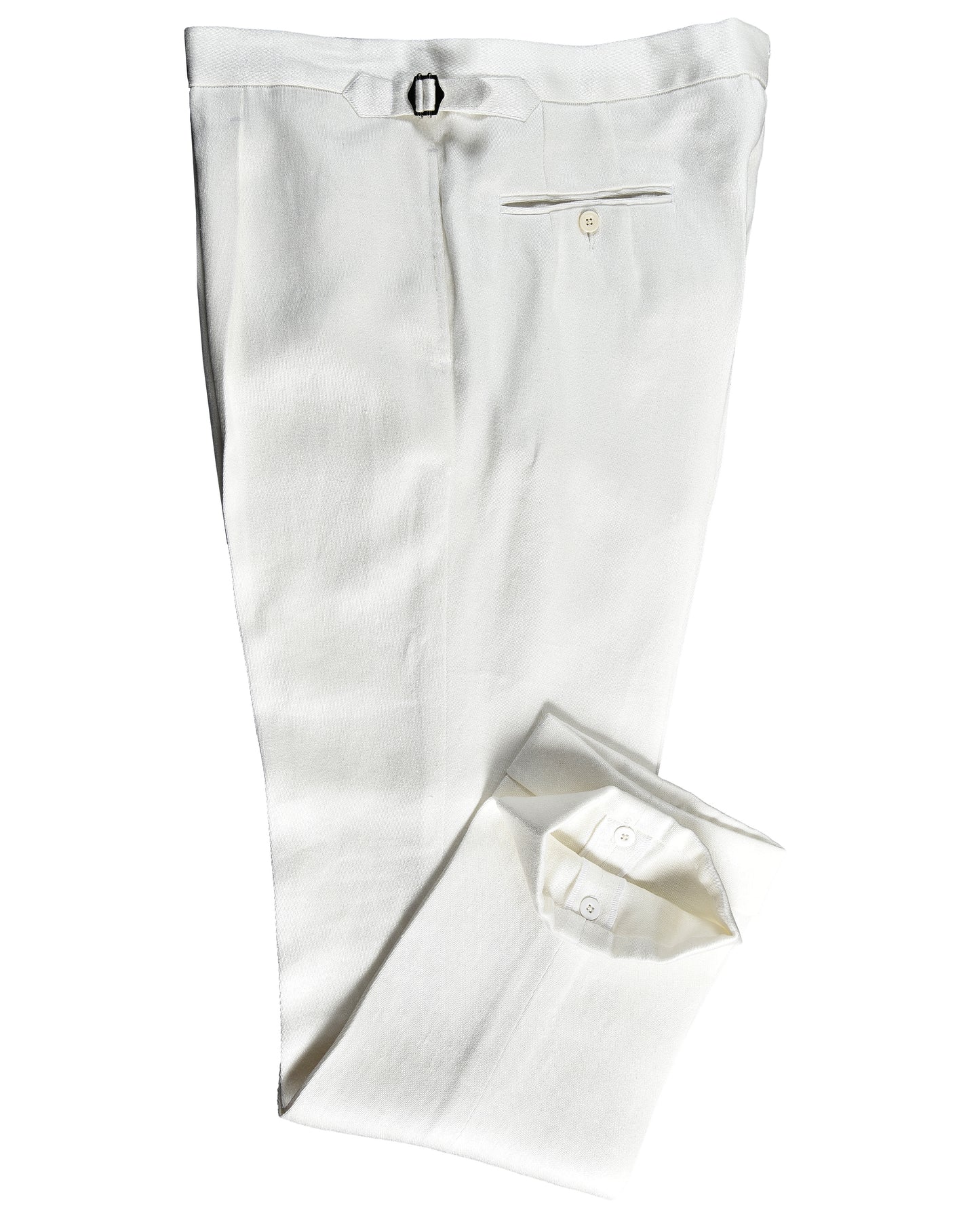 Cream Linen Sateen Pant