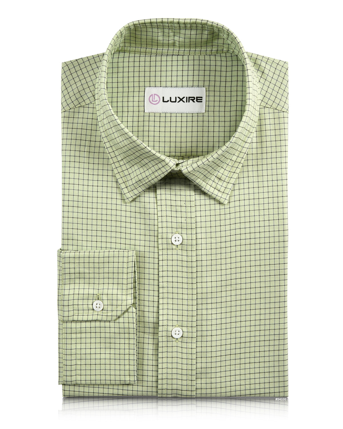 Graph Checks on Fern Green Twill - 1