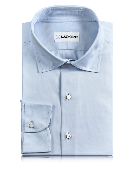 Brembana 2-Ply Giza Pale Blue Twill Shirt