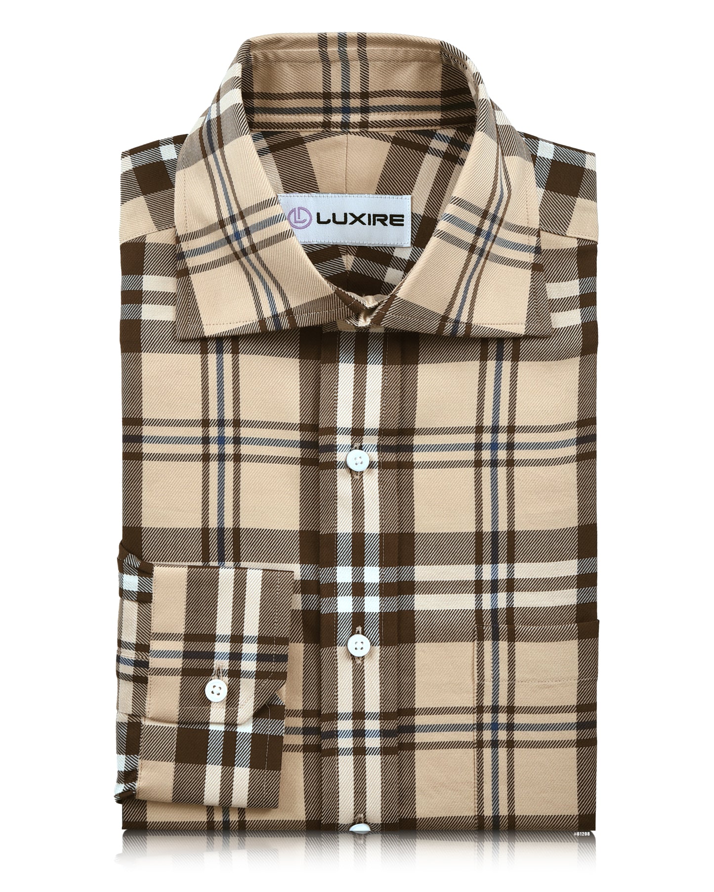 Iconic British Checks Tan Brown Twill