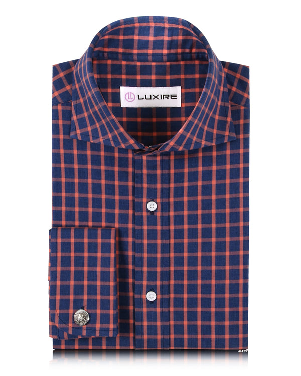 Checks: Orange Tattersall On Blue
