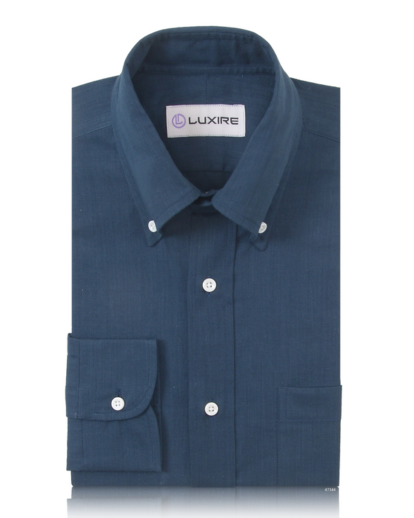 Navy Blue Chambray Shirt