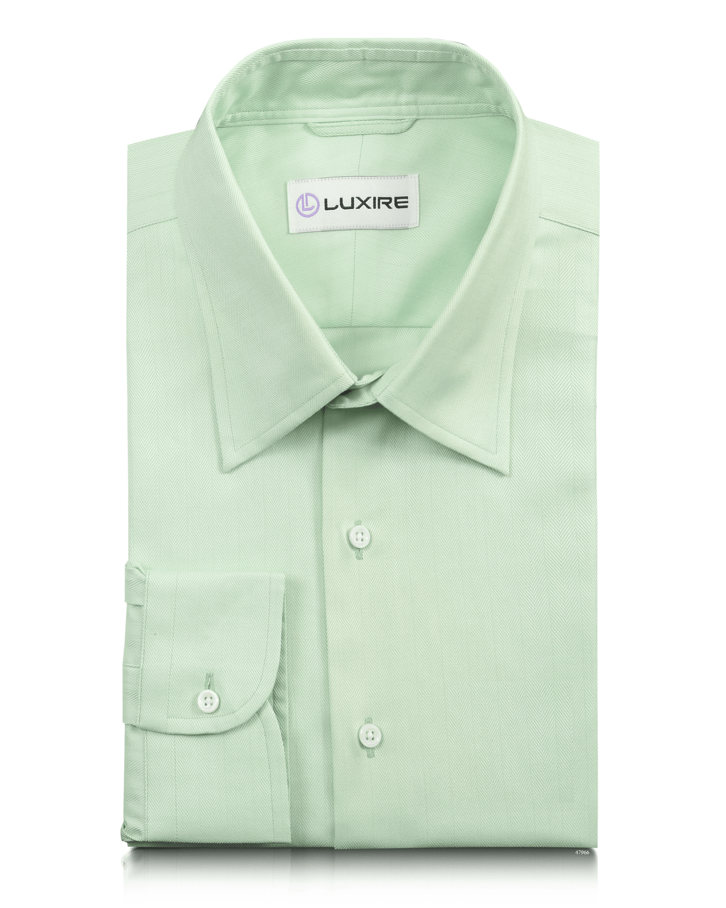 Aqua Green Herringbone Shirt