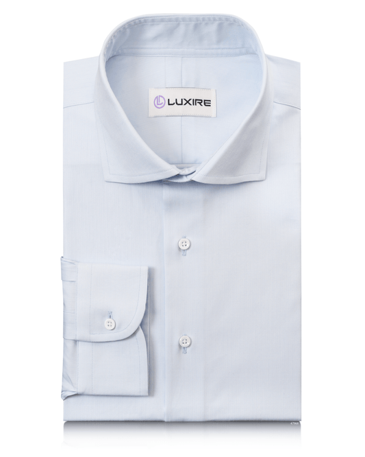 Pale Blue Herringbone Shirt