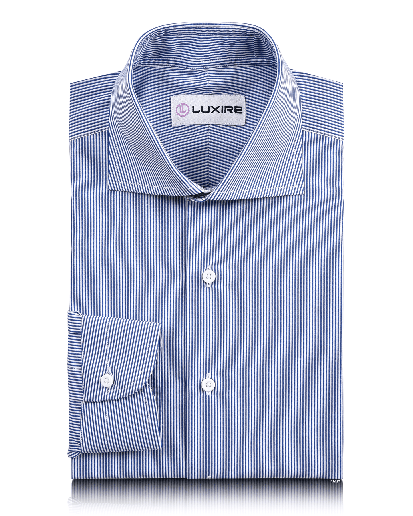 Blue Dobby Dress Stripes Shirt