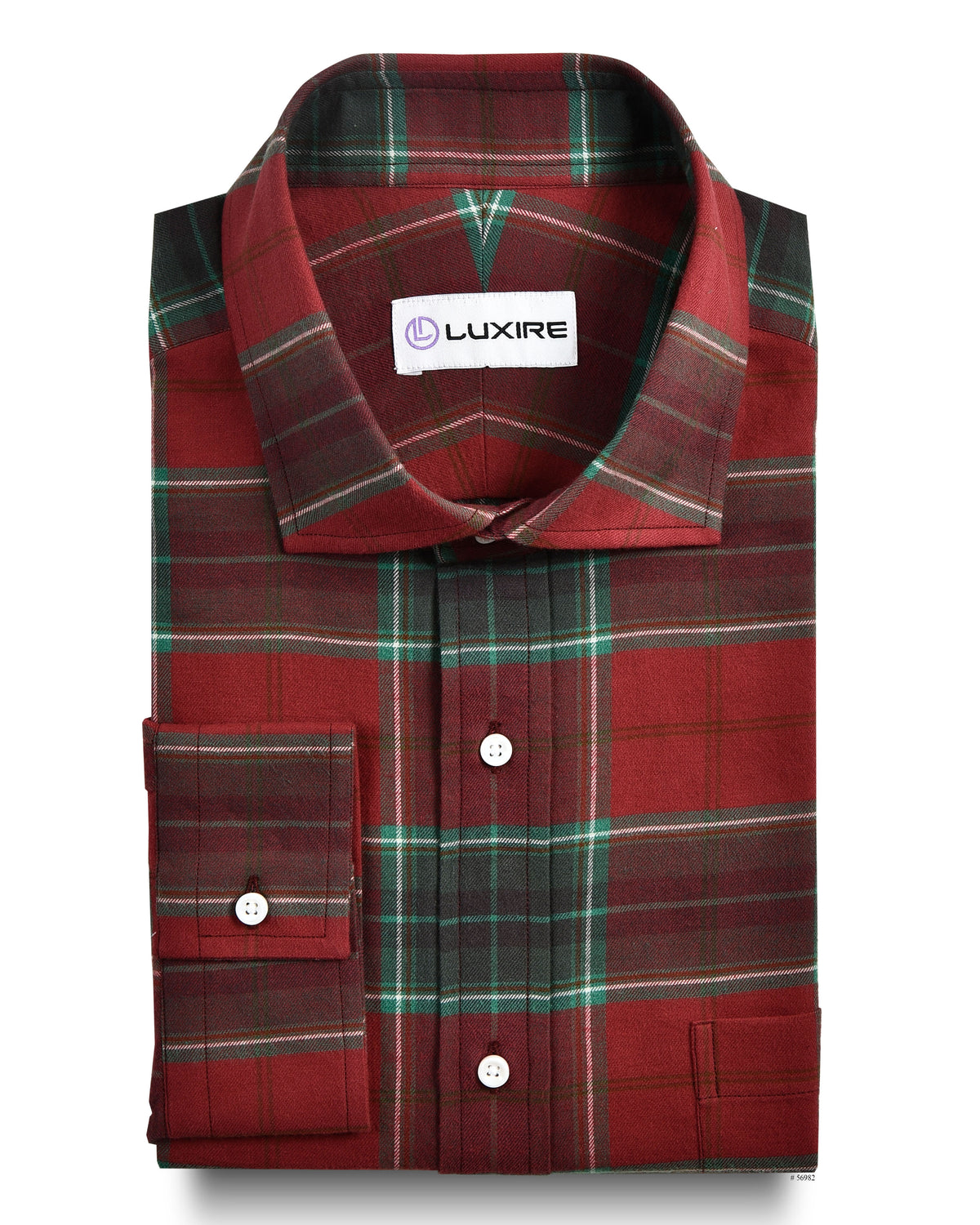 Brushed Twill - Red Green Tartan - 1