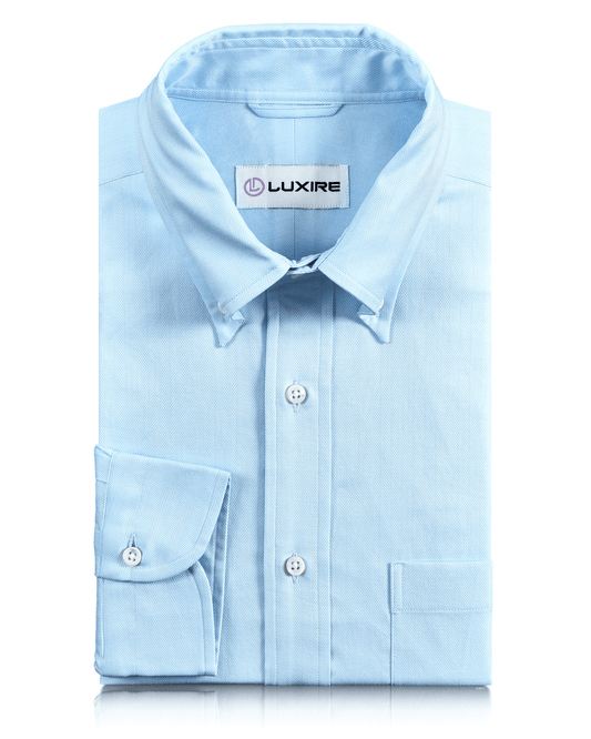 Turquoise Herringbone Shirt