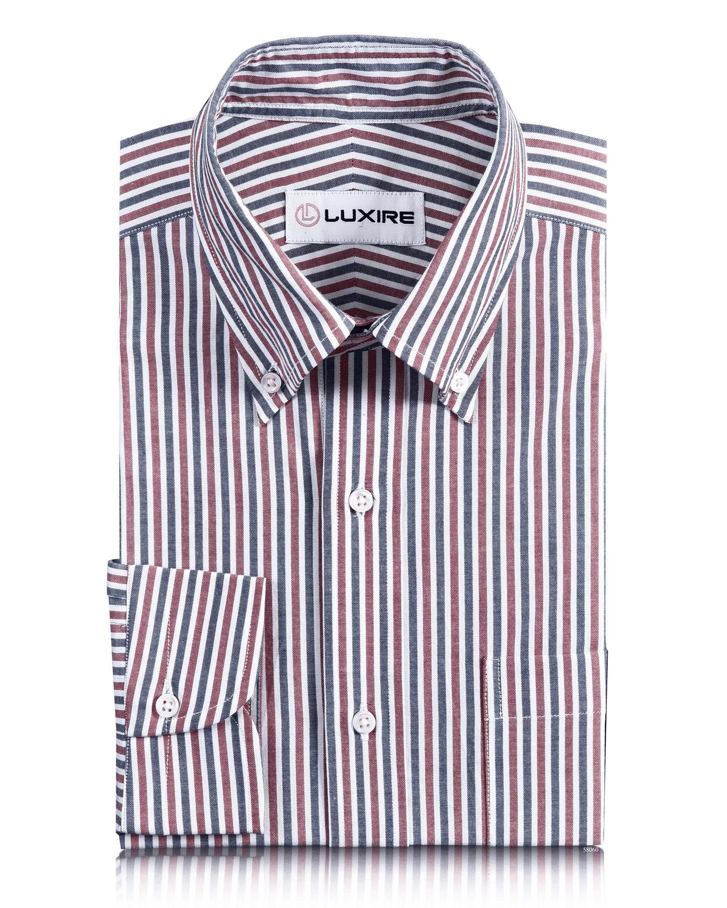 Red Blue Stripes Oxford