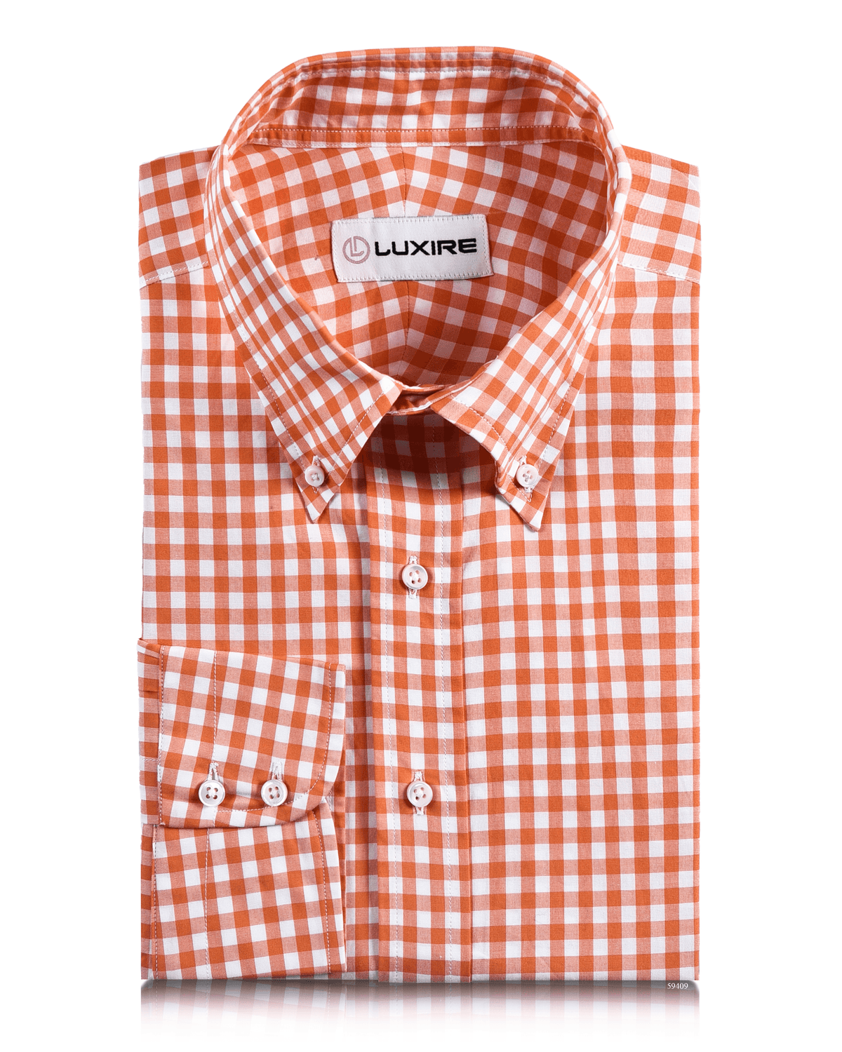 Cotton Orange Gingham - 1