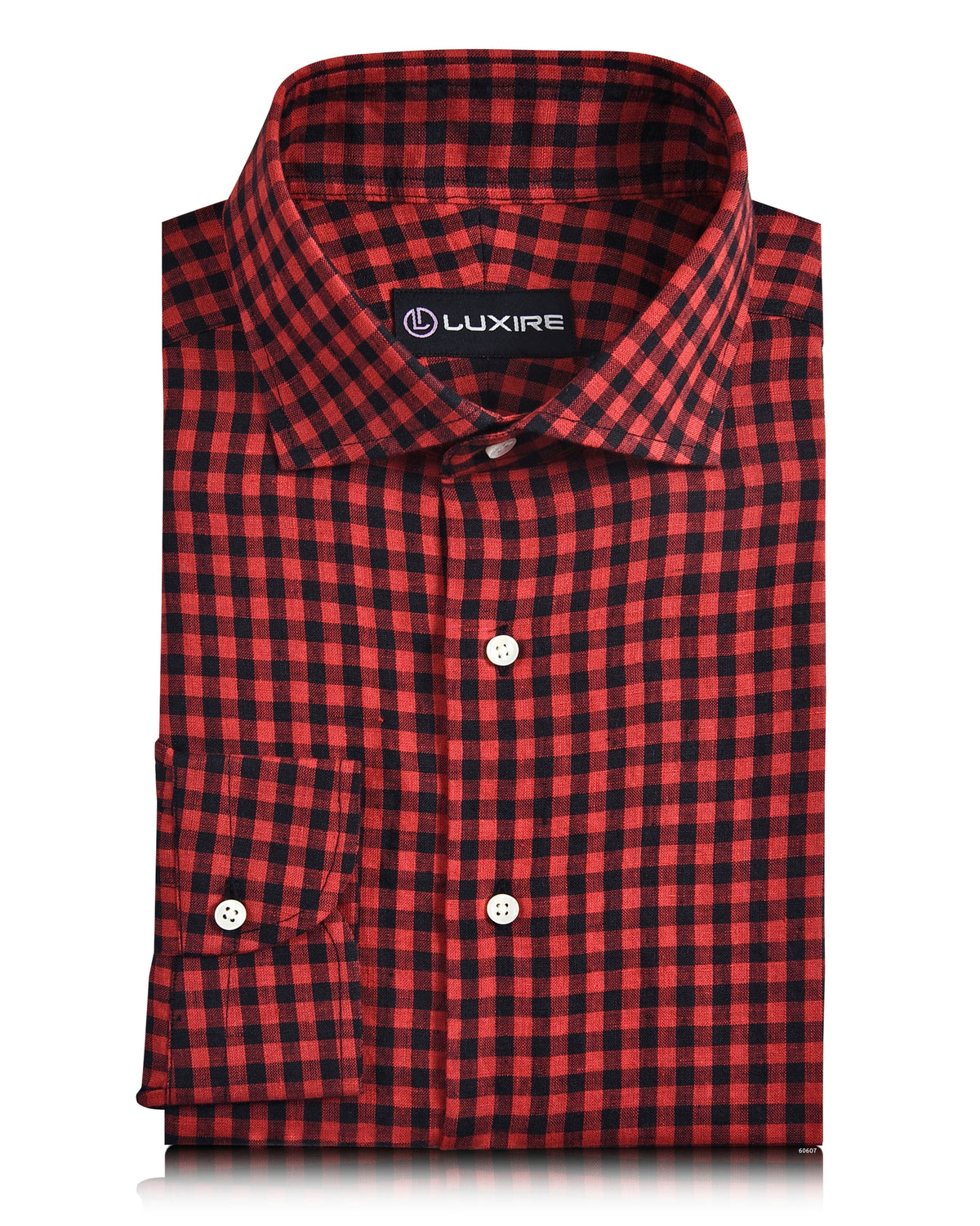 Linen:Red Black Gingham Checks - 1
