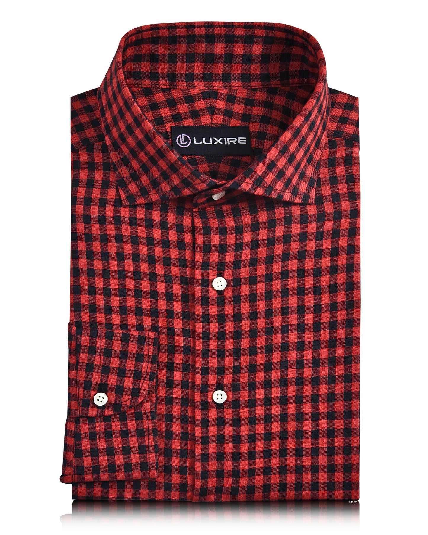 Linen:Red Black Gingham Checks