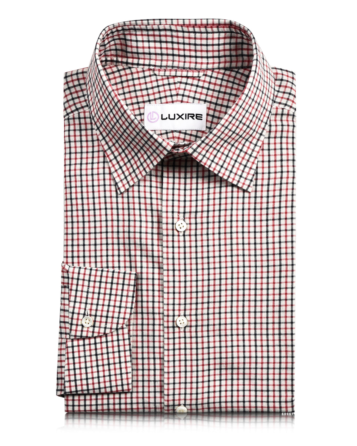 Black Red in Ecru Checks - 1
