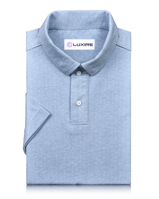 Light Blue Dotted Polo T-Shirt