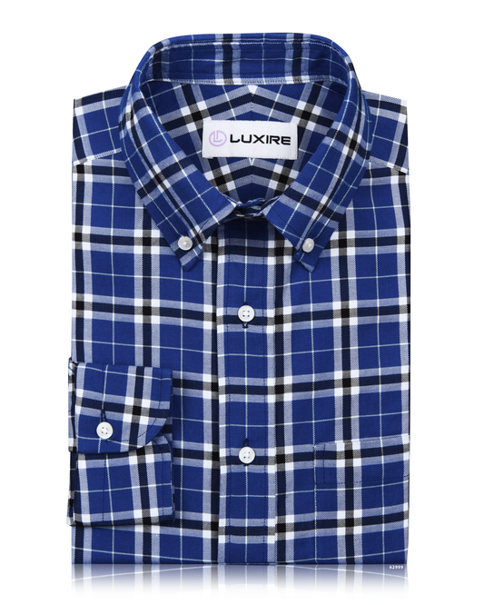 Blue Plaid Twill Checks